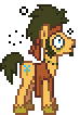 Size: 74x106 | Tagged: safe, artist:anonycat, character:flax seed, desktop ponies, animated, duude, flax seed looks at stuff, simple background, solo, stoned, transparent background