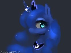 Size: 1280x960 | Tagged: safe, artist:marinakirby, character:princess luna, cute, female, horn jewelry, jewelry, lunabetes, portrait, simple background, solo
