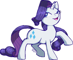 Size: 529x434 | Tagged: safe, artist:hollowzero, character:rarity, species:pony, species:unicorn, female, mare, ms paint, raised hoof, simple background, transparent background
