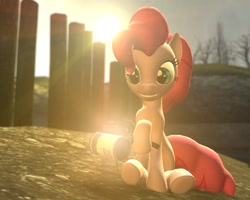 Size: 1280x1024 | Tagged: safe, artist:gergta, character:pinkie pie, 3d, can, crossover, female, gmod, half-life, half-life 2, physgun, sitting, solo
