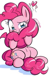 Size: 423x645 | Tagged: safe, artist:no-ink, edit, character:pinkie pie, species:earth pony, species:pony, belly button, cute, diapinkes, female, solo