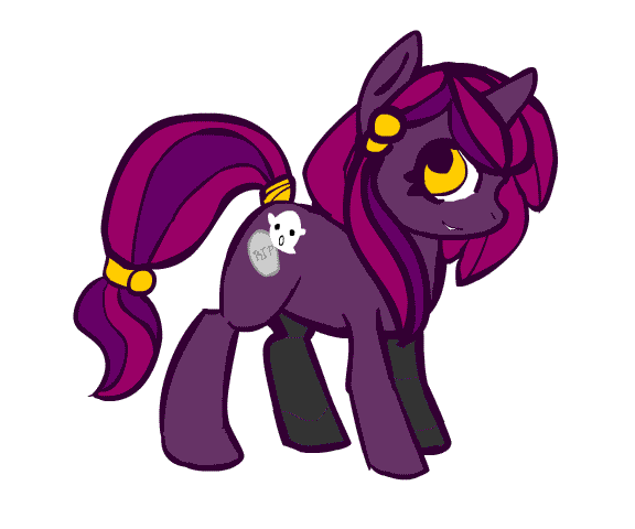 Size: 576x480 | Tagged: safe, artist:moekonya, oc, oc only, species:pony, species:unicorn, animated, looking at you, smiling, solo, tail flick, tail wrap