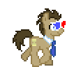 Size: 106x96 | Tagged: safe, artist:anonycat, character:doctor whooves, character:time turner, species:earth pony, species:pony, desktop ponies, animated, clone doctor, cute, doctorbetes, male, simple background, solo, stallion, the doctor, transparent background