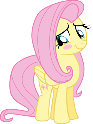 Size: 5000x6675 | Tagged: safe, artist:missbeigepony, character:fluttershy, absurd resolution, blushing, cute, female, shyabetes, simple background, solo, transparent background, vector