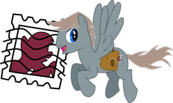 Size: 956x571 | Tagged: safe, artist:ruinedomega, ponyscape, mailpony, male, solo, stamp, vector