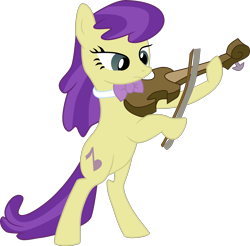 Size: 3000x2956 | Tagged: safe, artist:ruinedomega, character:symphony, species:pony, ponyscape, episode:a canterlot wedding, g4, my little pony: friendship is magic, background pony, bipedal, bow (instrument), musical instrument, solo, vector, violin