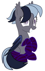 Size: 1000x1564 | Tagged: safe, artist:fimbulvinter, oc, oc only, oc:high pitch, species:bat pony, species:pony, clothing, cute, simple background, socks, solo, striped socks, transparent background, vector