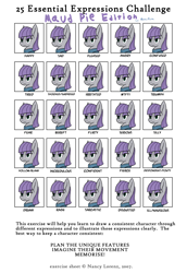 Size: 2364x3428 | Tagged: safe, artist:metalaura, character:maud pie, species:earth pony, species:pony, 25 expressions, art challenge, chart, expression, expressions, facial expressions, female, mare, maud being maud, solo