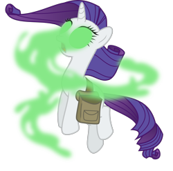 Size: 3000x2978 | Tagged: safe, artist:ruinedomega, character:rarity, species:pony, species:unicorn, ponyscape, episode:inspiration manifestation, g4, my little pony: friendship is magic, corrupted, dark magic, exorcism, female, glowing eyes, high res, inspirarity, magic, mare, possessed, saddle bag, solo, vector