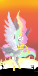 Size: 1000x2000 | Tagged: safe, artist:puffpink, character:princess celestia, female, solo