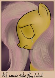 Size: 950x1350 | Tagged: safe, artist:mattatatta, character:fluttershy, species:pegasus, species:pony, g4, crying, eyes closed, female, mare, poor fluttershy, profile, sad, solo, woobie