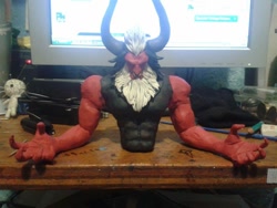 Size: 960x720 | Tagged: source needed, safe, artist:burnoid096, character:lord tirek, bust, clay, clay figure, craft, custom, irl, sculpture, solo, wip