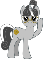 Size: 3000x4069 | Tagged: safe, artist:ruinedomega, oc, oc only, species:pony, species:unicorn, ponyscape, author:larathin, glasses, solo, vector