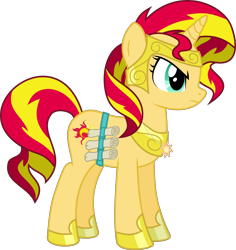 Size: 3000x3177 | Tagged: safe, artist:ruinedomega, character:sunset shimmer, species:pony, species:unicorn, ponyscape, alternate universe, armor, female, simple background, solo, transparent background, vector