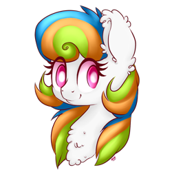 Size: 1024x1024 | Tagged: safe, artist:grandifloru, oc, oc only, oc:chasing clouds, oc:doodlebutt, solo
