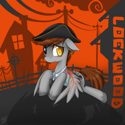 Size: 800x800 | Tagged: safe, artist:starlightspark, oc, oc only, oc:lockwood, species:pegasus, species:pony, bicorne, clothing, crisis equestria, eyepatch, female, hat, mare, pirate, solo