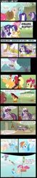Size: 600x2880 | Tagged: safe, artist:yudhaikeledai, character:apple bloom, character:applejack, character:big mcintosh, character:fluttershy, character:pinkie pie, character:rainbow dash, character:rarity, character:spike, character:sweetie belle, character:twilight sparkle, species:earth pony, species:pony, comic, fourth wall, hot air balloon, male, mane seven, mane six, rocket, stallion, twinkling balloon