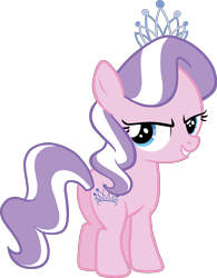 Size: 4000x5117 | Tagged: safe, artist:scrimpeh, character:diamond tiara, species:earth pony, species:pony, .svg available, absurd resolution, accessory, female, filly, jewelry, plot, simple background, solo, tiara, transparent background, vector
