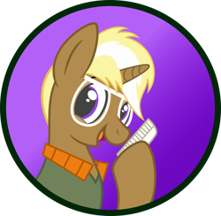 Size: 1024x1001 | Tagged: safe, artist:koonzypony, character:trenderhoof, button, comb, happy
