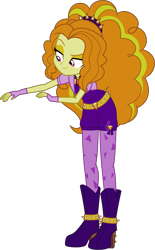 Size: 1474x2378 | Tagged: safe, artist:nano23823, character:adagio dazzle, equestria girls:rainbow rocks, g4, my little pony: equestria girls, my little pony:equestria girls, .svg available, bedroom eyes, boots, female, gem, shoes, simple background, siren gem, solo, svg, transparent background, vector