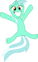 Size: 6783x11135 | Tagged: safe, artist:mysteriouskaos, character:lyra heartstrings, absurd resolution, female, happy, irrational exuberance, jumping, simple background, smiling, solo, transparent background, vector