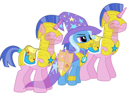 Size: 4176x3032 | Tagged: safe, artist:ruinedomega, character:trixie, ponyscape, armor, illusion, shield, simple background, spectre, transparent background, vector