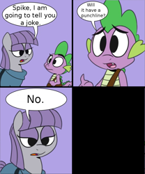 Size: 816x979 | Tagged: safe, artist:epulson, edit, character:maud pie, character:spike, comic, maud and spike's chat, meta