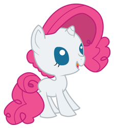 Size: 373x419 | Tagged: safe, artist:ellisarts, oc, oc only, parent:pinkie pie, parent:rarity, parents:raripie, female, filly, magical lesbian spawn, offspring, solo