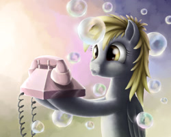 Size: 1680x1350 | Tagged: safe, artist:fynjy-87, character:derpy hooves, species:pegasus, species:pony, bubble, duckface, female, mare, phone, selfie, solo, telephone, underp