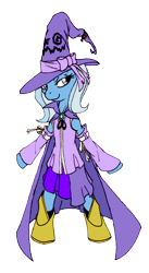 Size: 366x666 | Tagged: safe, artist:dankodeadzone, character:trixie, species:pony, species:unicorn, bipedal, clothing, female, semi-anthro, simple background, solo, transparent background