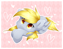 Size: 1208x938 | Tagged: safe, artist:agletka, character:derpy hooves, species:pegasus, species:pony, female, mare, pixiv, solo