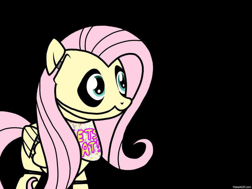 Size: 1000x750 | Tagged: safe, artist:birdivizer, character:fluttershy, angry, animated, animatronic, cute, female, five nights at aj's, five nights at freddy's, flutterchica, glare, glowing eyes, looking at you, open mouth, smiling, solo