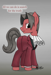 Size: 1500x2202 | Tagged: safe, artist:digiral, ace attorney, miles edgeworth, ponified, solo