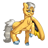 Size: 160x160 | Tagged: safe, artist:cotta, oc, oc only, oc:yellowbelly, pixel art, simple background, solo, transparent background