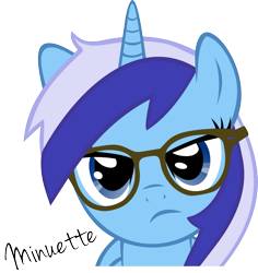 Size: 1415x1500 | Tagged: safe, artist:cwossie, character:minuette, species:pony, species:unicorn, glasses, simple background, solo, transparent background