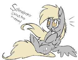 Size: 571x439 | Tagged: safe, artist:aureai, character:derpy hooves, species:pegasus, species:pony, female, mare, solo