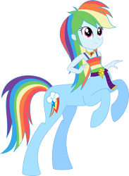 Size: 759x1038 | Tagged: safe, artist:kaylathehedgehog, character:rainbow dash, species:centaur, my little pony:equestria girls, centaurdash, element of loyalty, ponytaur, race swap, taur