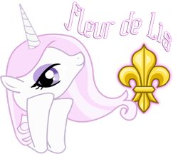 Size: 962x830 | Tagged: safe, artist:pinkanon, character:fleur-de-lis, cutie mark, head in hooves, looking at you, portrait, smiling