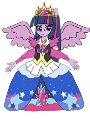 Size: 2824x3860 | Tagged: safe, artist:pokecure123, character:twilight sparkle, character:twilight sparkle (alicorn), species:alicorn, my little pony:equestria girls, clothing, crossover, cure magic, dress, female, gala dress, magical girl, new crown, precure, solo