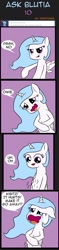 Size: 435x1834 | Tagged: safe, artist:icesticker, character:princess celestia, askblutia, bipedal, blutia, crying, stomach ache, stomach growl, stomach noise, tempting fate, tummy ache