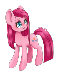 Size: 1401x1848 | Tagged: safe, alternate version, artist:shusu, character:pinkamena diane pie, character:pinkie pie, species:earth pony, species:pony, crying, female, sad, simple background, solo, transparent background