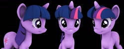 Size: 1358x544 | Tagged: safe, artist:hashbro, character:twilight sparkle, 3d, 3d model, wip