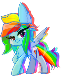 Size: 1472x1856 | Tagged: safe, artist:oreomonsterr, character:rainbow dash, female, solo