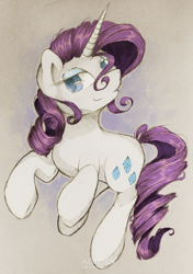 Size: 1024x1451 | Tagged: safe, artist:agletka, character:rarity, female, solo