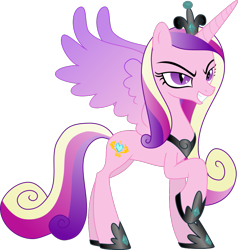 Size: 827x867 | Tagged: safe, artist:kaylathehedgehog, character:princess cadance, .svg available, corrupted, female, overlord, simple background, solo, svg, transparent background, vector