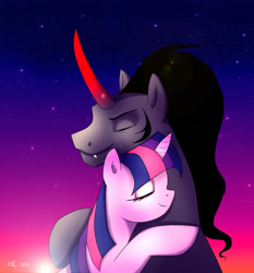 Size: 1978x2123 | Tagged: safe, artist:yula568, character:king sombra, character:twilight sparkle, ship:twibra, female, male, shipping, straight