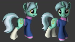 Size: 1009x574 | Tagged: safe, artist:hashbro, character:lyra heartstrings, 3d, clothing, socks, sweater