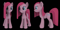 Size: 900x450 | Tagged: safe, artist:hashbro, character:pinkamena diane pie, character:pinkie pie, 3d, cute, cuteamena, grin, happy, smiling