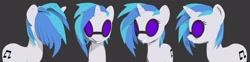 Size: 2463x607 | Tagged: safe, artist:hashbro, character:dj pon-3, character:vinyl scratch, 3d