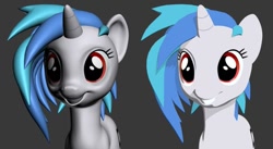 Size: 1050x575 | Tagged: safe, artist:hashbro, character:dj pon-3, character:vinyl scratch, 3d